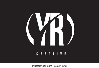 YR Y R White Letter Logo Design with White Background Vector Illustration Template.