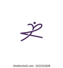 YR Yoga Logo Simple Design