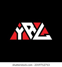 YRL triangle letter logo design with triangle shape. YRL triangle logo design monogram. YRL triangle vector logo template with red color. YRL triangular Simple, Elegant, and Luxurious Logo