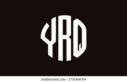 Vorlage für das Logo des YRQ-Circle Abstract Monogram Letter Vector-Logo