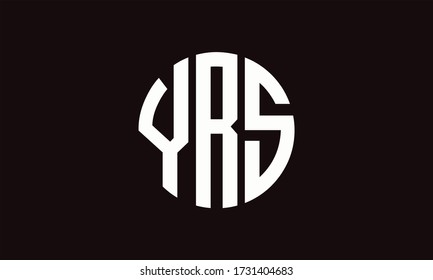 YRS Circle Emblem Abstract Monogram Letter Mark Vector Logo Template