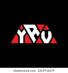 YRV triangle letter logo design with triangle shape. YRV triangle logo design monogram. YRV triangle vector logo template with red color. YRV triangular Simple, Elegant, and Luxurious Logo