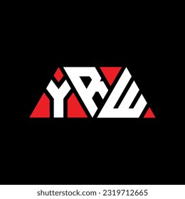 YRW triangle letter logo design with triangle shape. YRW triangle logo design monogram. YRW triangle vector logo template with red color. YRW triangular Simple, Elegant, and Luxurious Logo