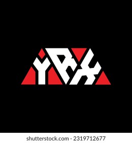 YRX triangle letter logo design with triangle shape. YRX triangle logo design monogram. YRX triangle vector logo template with red color. YRX triangular Simple, Elegant, and Luxurious Logo