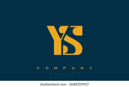 YS Abstract Geometric Logo Design. Modern and elegant logo design with simplistic typography elements, showcasing branding excellence.