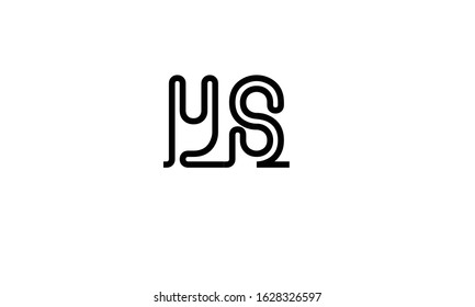 YS abstract vector logo monogram template