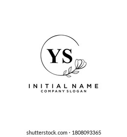 YS Beauty vector initial logo, handwriting logo of initial signature, wedding, fashion, jewelry, boutique, floral and botanical with creative template for any company or business.