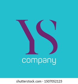 YS company logo design. Monogram letters Y and S.