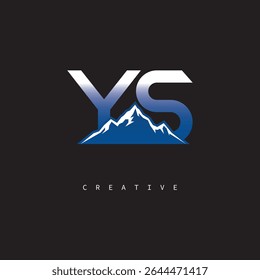 YS Creative Mountain Logo Bold Gradient Letter mark Branding Design for Business Outdoor Brands