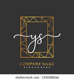 YS Initial Handwriting logo template vector