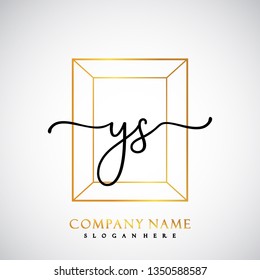 YS Initial Handwriting logo template vector