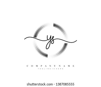 YS initial handwriting logo template vector