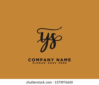 YS Initial Handwriting Logo Vector