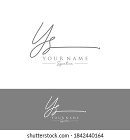YS Initial letter handwriting and signature logo.