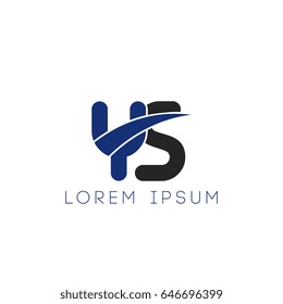 ys initial letter uppercase logo blue and black