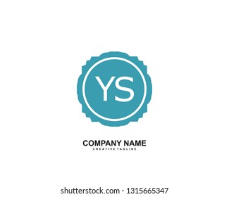 YS initial logo template vector