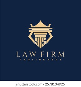 YS initial monogram logo for lawfirm vector design