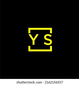 YS initial monogram logo with square style design