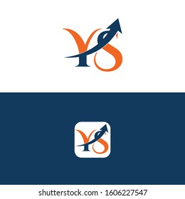 YS Letter with Arrow Logo Template vector Design