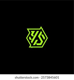 YS letter cool and dynamic monogram esport gaming initial logo design concept