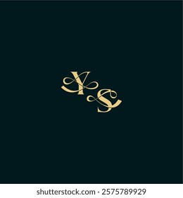 YS letter elegant and curvy style monogram wedding logo initial bold concept design