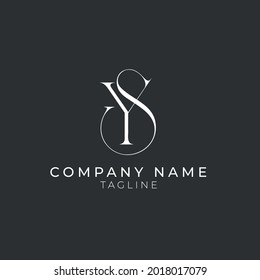 YS letter logo design on luxury background