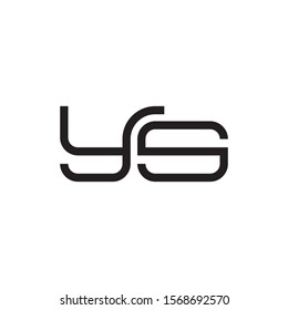 YS letter logo template vector icon design