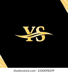 YS Letter Luxury creative Logo design, serif typography vector of business initial name elegant Logotype