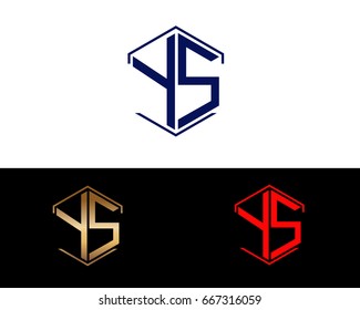 YS letters linked with hexagon shape logo
