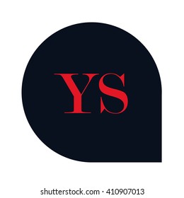 YS Letters red , Abstract black background logo, Design identity in shape, Alphabet letter