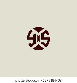YS line geometric initial logo in high quality professional design that will print well across any print media