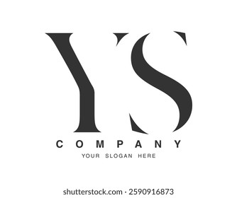 YS logo design. Initial letter y and s serif font style. Creative classic company name typography. Trendy logotype or identity. Vector illustration.