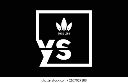 YS Logo Design Template Vector monogram. Modern letters YS. 