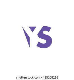 YS Logo. Vector Graphic Branding Letter Element. White Background