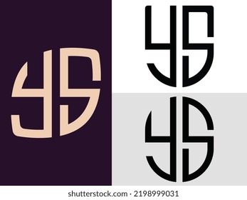 YS modern initial letter logo design vector bundle. It will be suitable for which company or brand name start those initial.