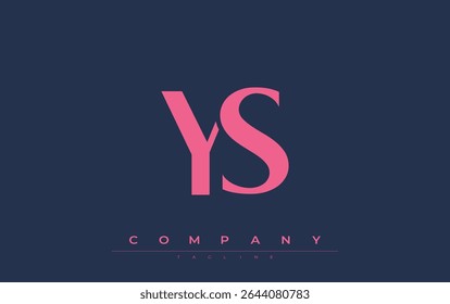 YS Modern Initials Logo Design. Branding logo with stylized initials showcasing bold design and modern aesthetic. Ideal for professional business branding or creative projects focusing on minimalistic