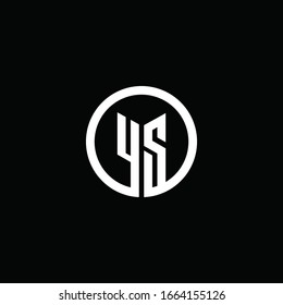 YS monogram logo isolated with a rotating circle