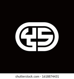 YS monogram logo with an oval style on a black background
