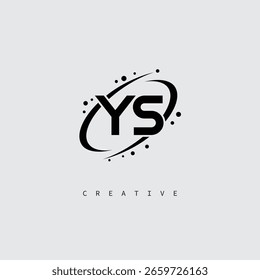 YS Orbit Monogram Logo - Futuristisches Minimalistisches Lettermark für modernes Branding und technologisch inspiriertes Identitätsdesign