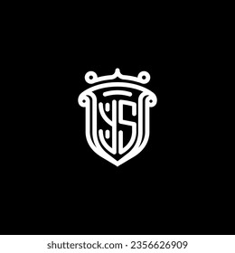 YS shield initial monogram with high quality professional design that will print well