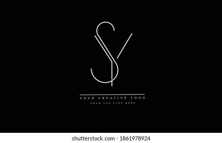 YS SY abstract vector logo monogram template