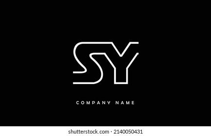 Ys Sy Alphabets Letters Logo Monogram Stock Vector (Royalty Free ...