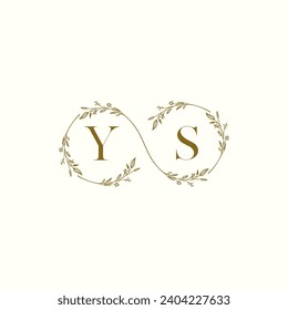 YS wedding infinity in elegant monogram with high quality professional design that will print well