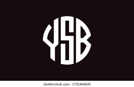 Plantilla de logotipo de marca vectorial de la letra monográfica YSB Emblem Resumen
