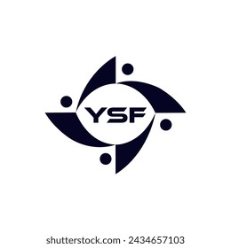 YSF Diseño de logotipo de contabilidad plana sobre fondo blanco. Y S iniciales creativas Concepto de logotipo de letra de gráfico de crecimiento. Diseño de logotipo de finanzas empresariales YSF. Logo SF, icono Y S F, letra YSF, plano YSF, S