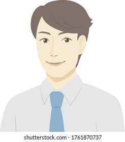 Y-shirt male illustration / vector