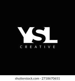YSL letters Logo with negative space design. Letter with geometric typography. Creative Vector Illustration with letters.
