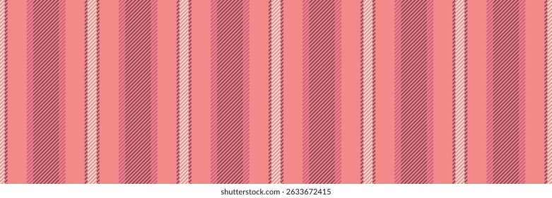 Ysolation seamless fabric pattern, youth vertical vector background. Mosa texture lines stripe textile in red and antique white colors palette.