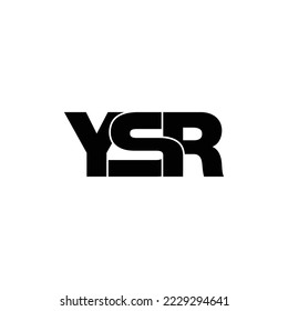 YSR letter monogram logo design vector