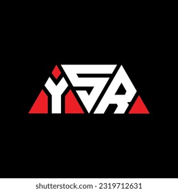 YSR triangle letter logo design with triangle shape. YSR triangle logo design monogram. YSR triangle vector logo template with red color. YSR triangular Simple, Elegant, and Luxurious Logo